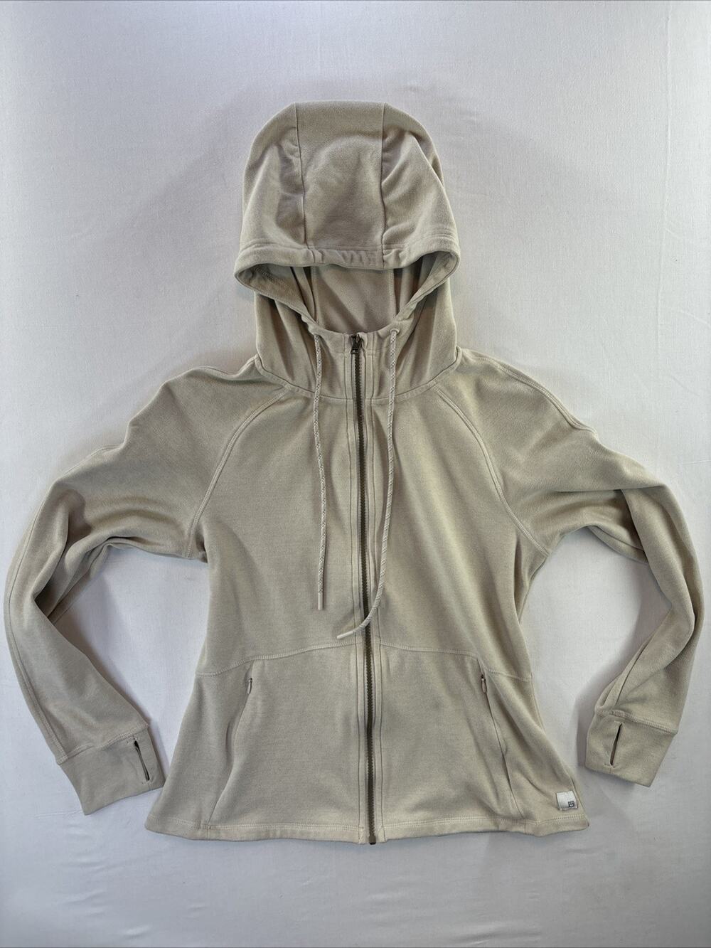 AVALANCHE APPAREL CO WOMEN'S LIGHWEIGHT JACKET, SIZE Medium Full Zip Cream Beige